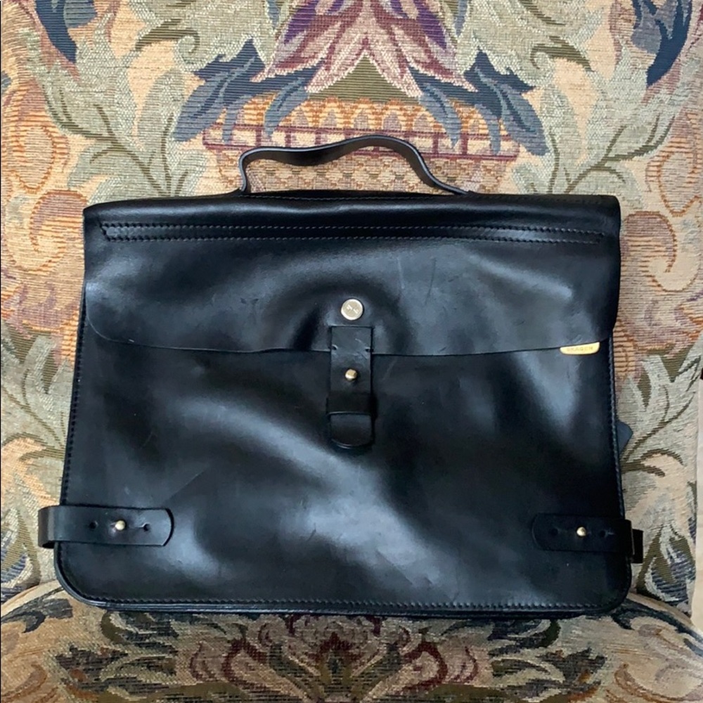 Black Leather Skagen Briefcase